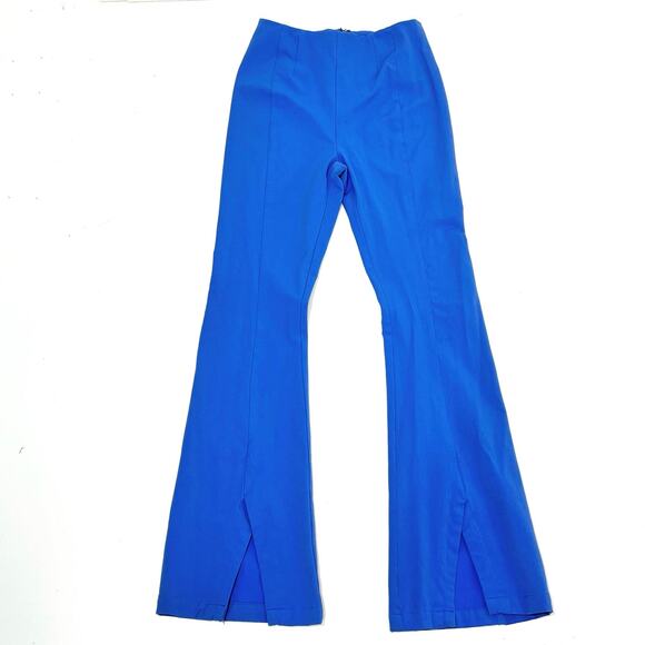 Free People Real Deal High Waist Front Slit Flare Blue Pants XS - Picture 2 of 12